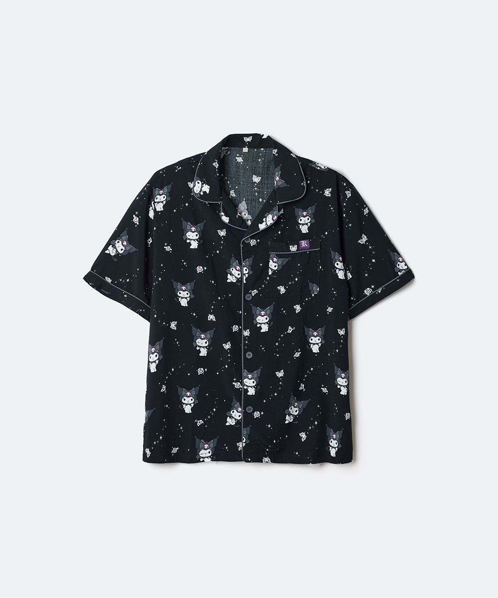 SPAO 三麗鷗 短袖睡衣套裝 黑色 SPPPG25U01