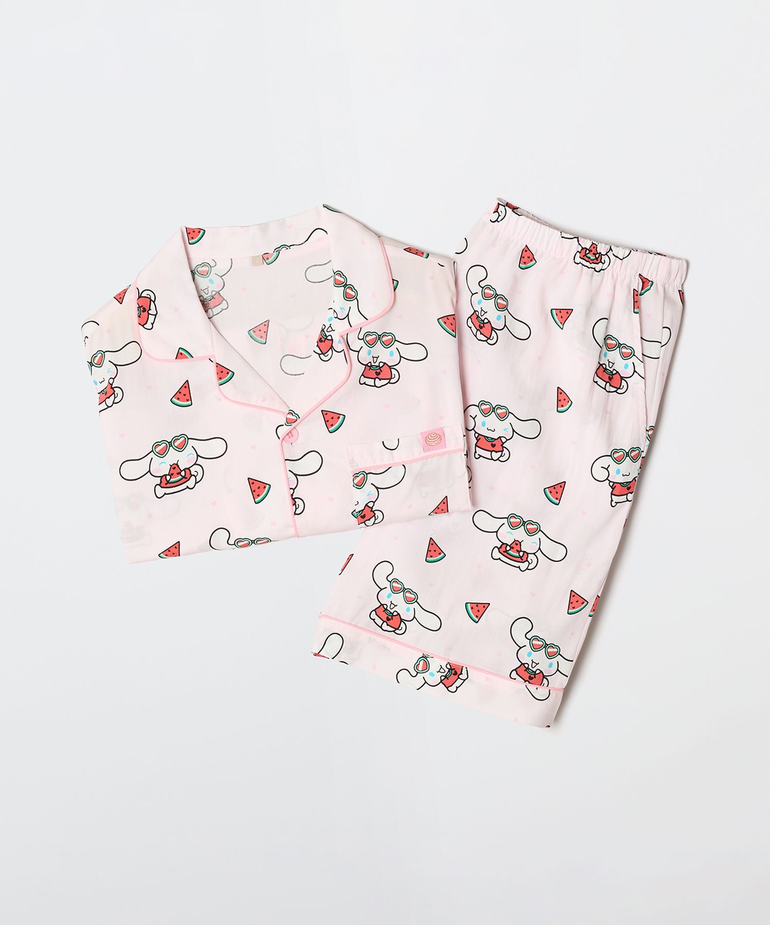 SPAO 三麗鷗聯名短袖睡衣套裝 粉紅色 SPPPG25U01
