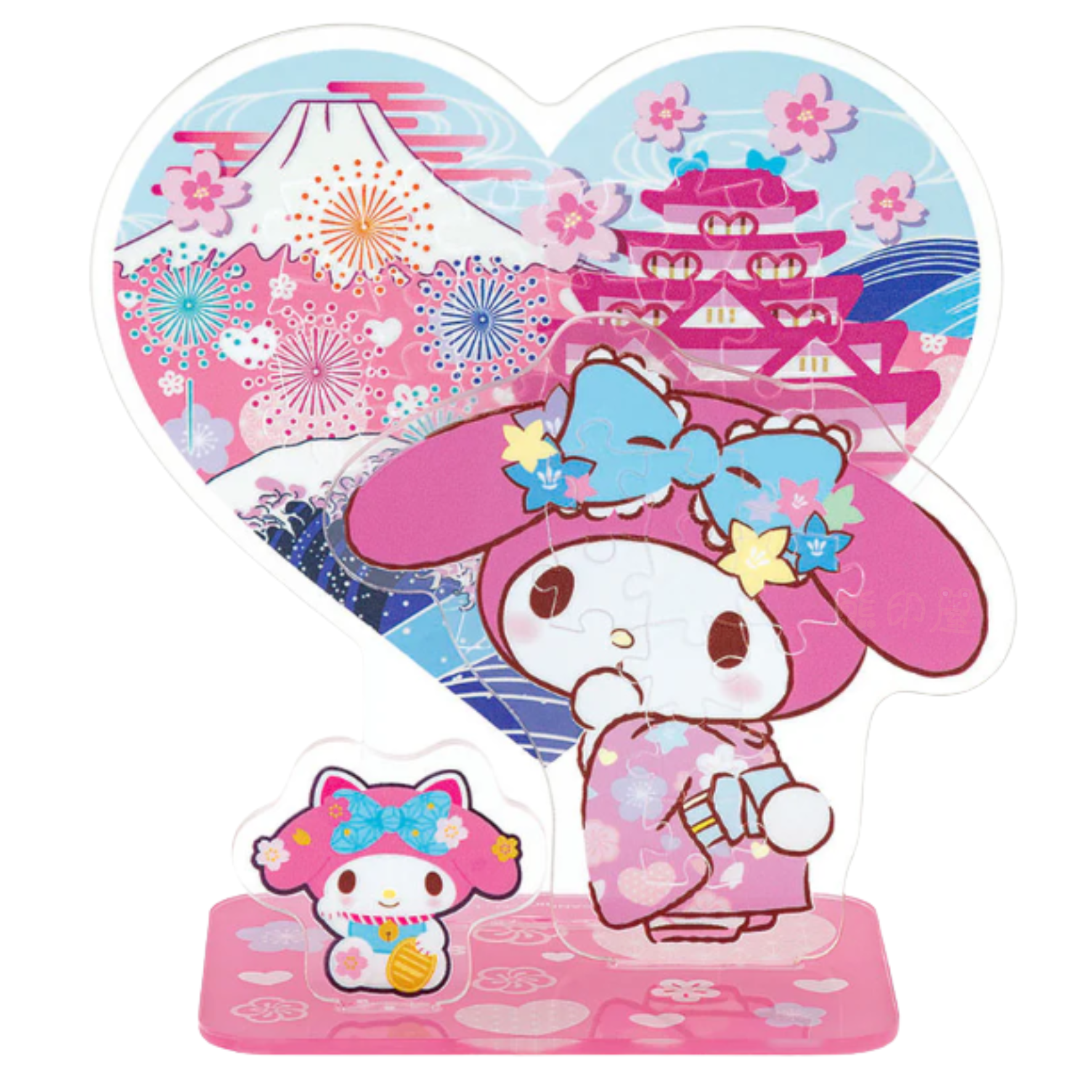 Sanrio - My Melody和服心形拼圖 座枱擺件 (32片) (平行進口)