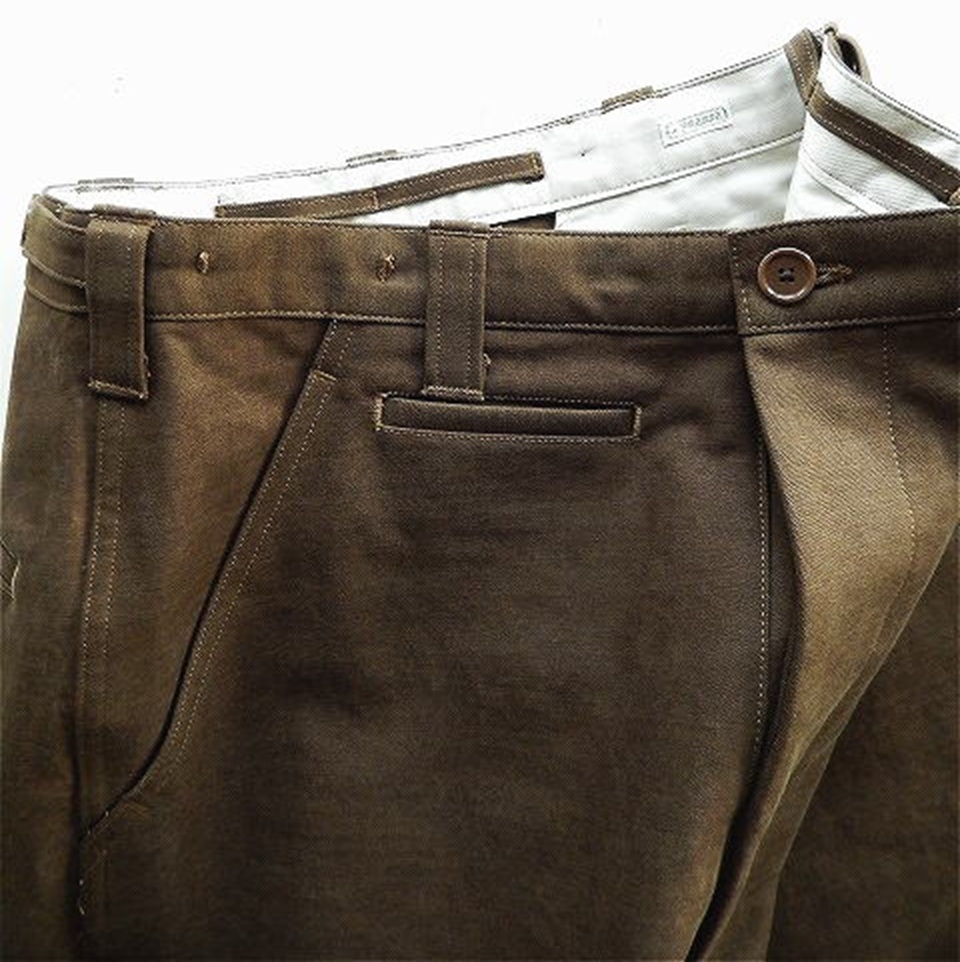 LAST PCS: A.PRESSE MOTORCYCLE TROUSERS - OLIVE SIZE 3 PRE ORDER ITEM (預訂中)