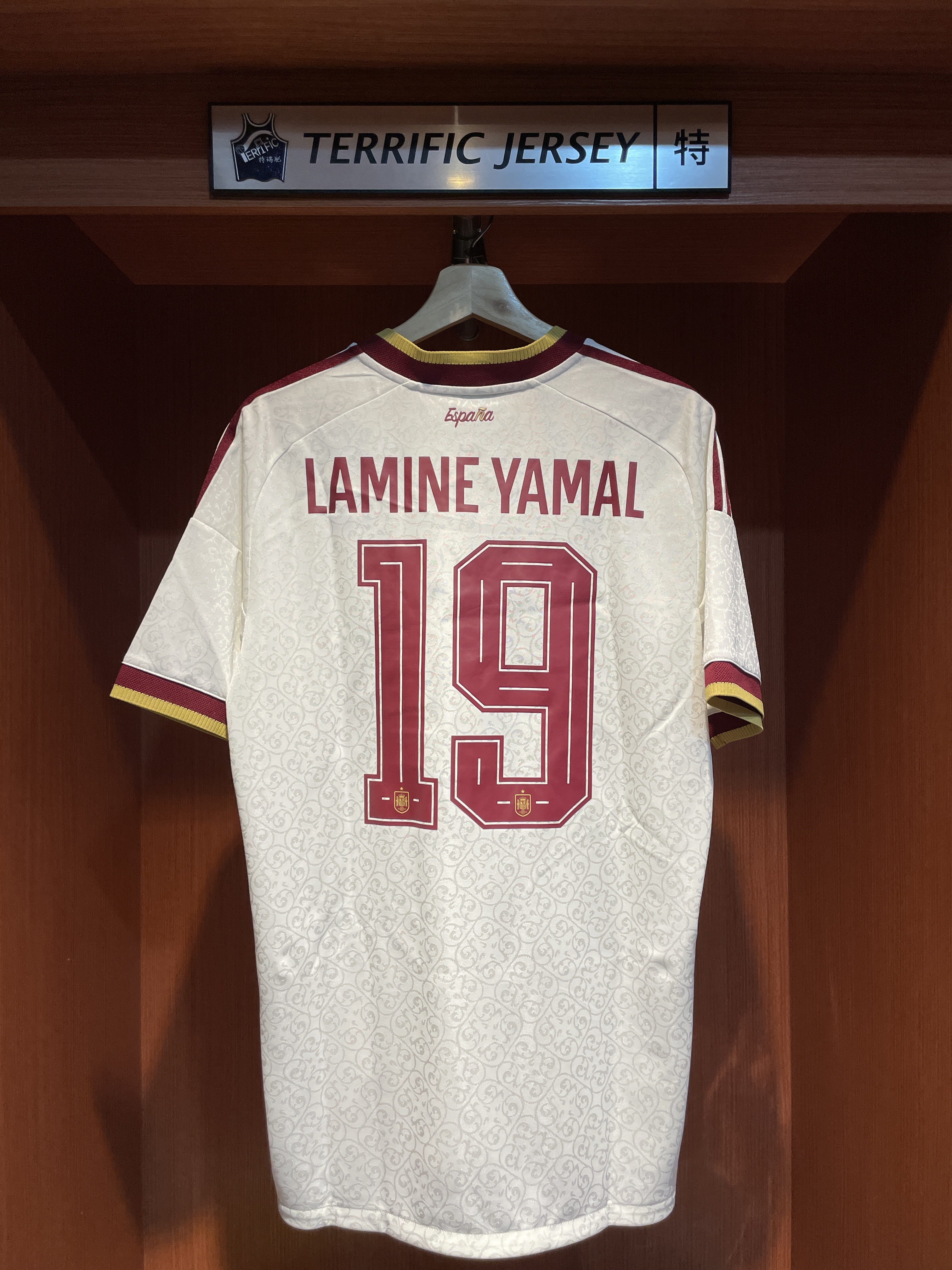 FIFA足球 Lamine Yamal 西班牙白 Road Adidas Authentic Jersey 球員版 全新