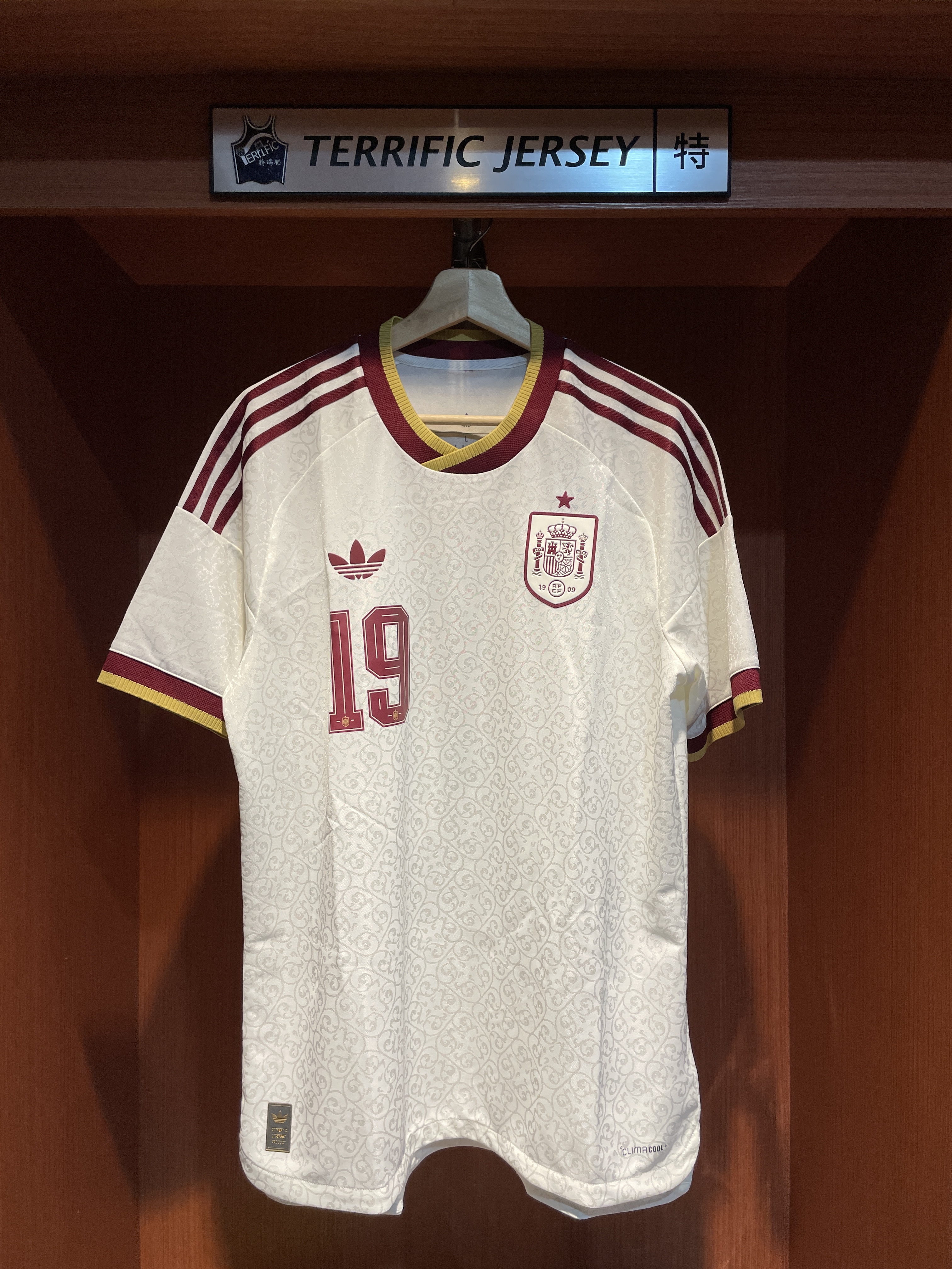 FIFA足球 Lamine Yamal 西班牙白 Road Adidas Authentic Jersey 球員版 全新