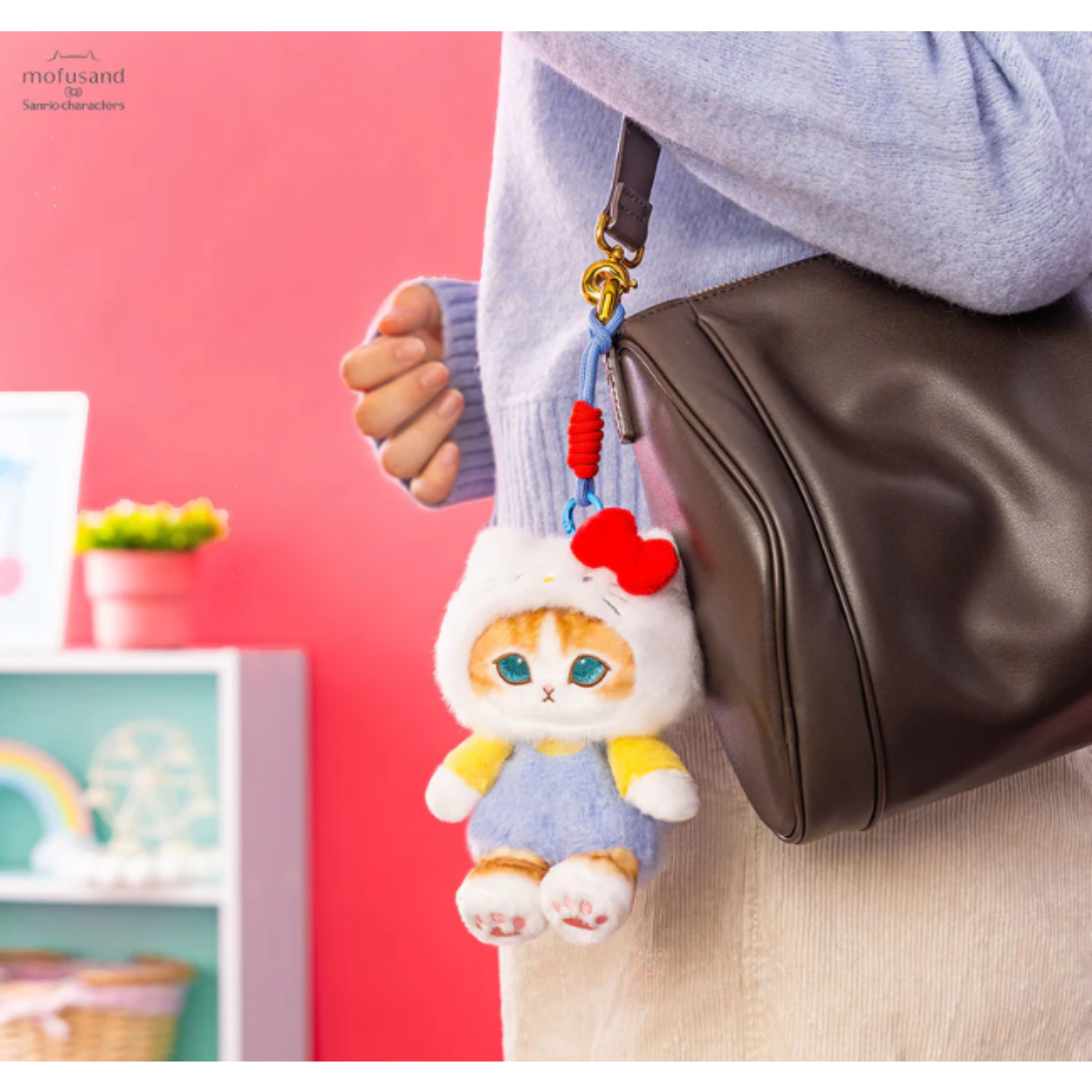 Mofusand X Hello Kitty 毛公仔掛件 (平行進口)
