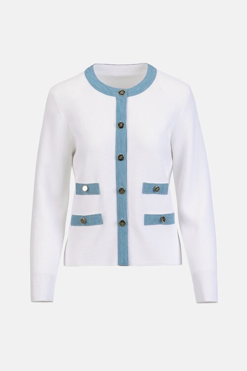 1LS0511-001 [LUISA SPAGNOLI] Capotreno Bon-ton 開襟衫 Blu_Blu Scuro(1206 1255) #100363 (EU)