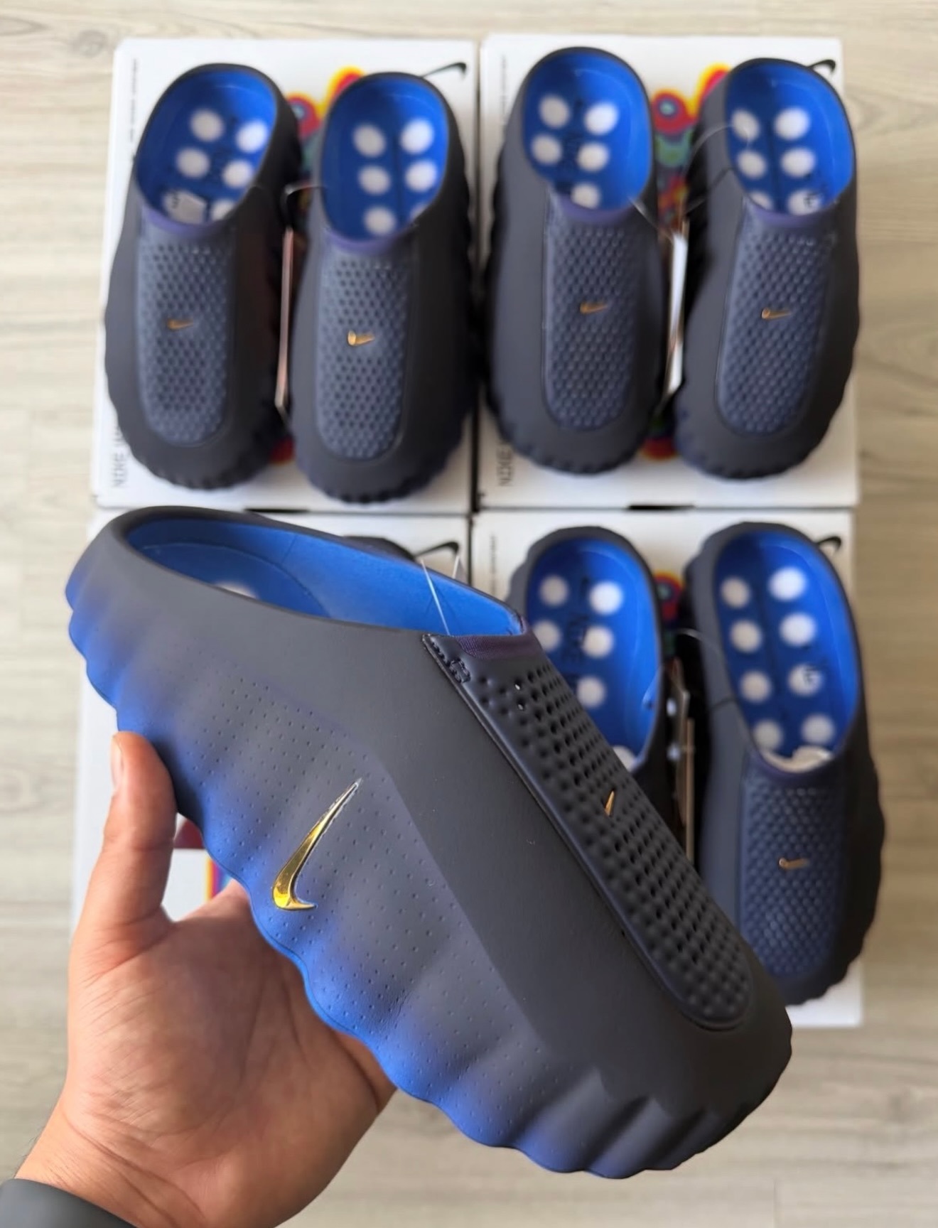 Nike Mind 001 ”Blackened Blue“ 漸層黑藍 賽前拖鞋 HQ4307-400