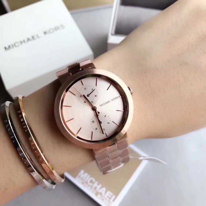 【Michael Kors】MK6409 真兩眼 日曆 簡約 都會 時尚 玫瑰金 不鏽鋼 女款 石英錶