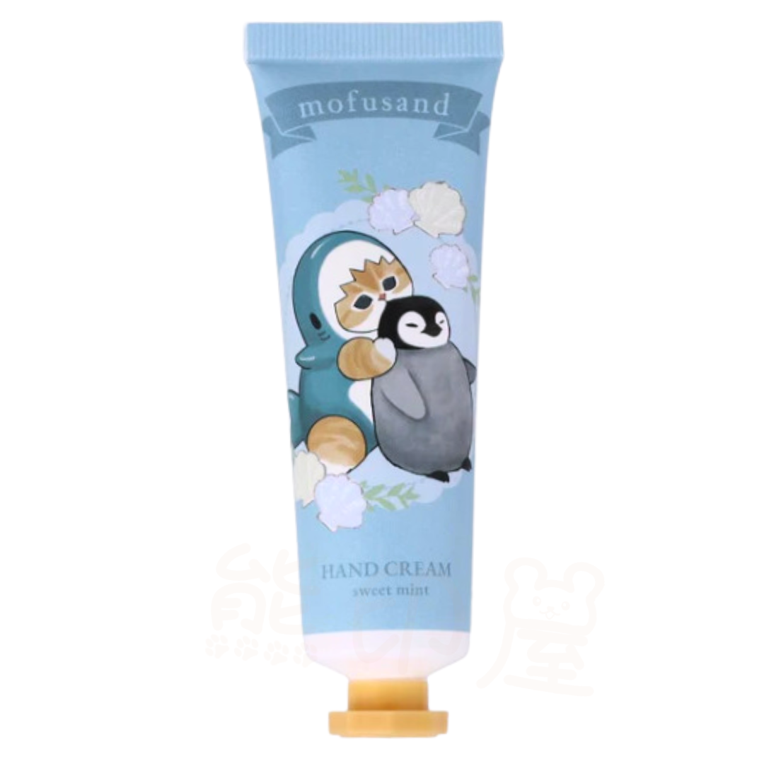 Mofusand 鯊魚貓款保濕潤手霜Sweet mint 香味(藍)