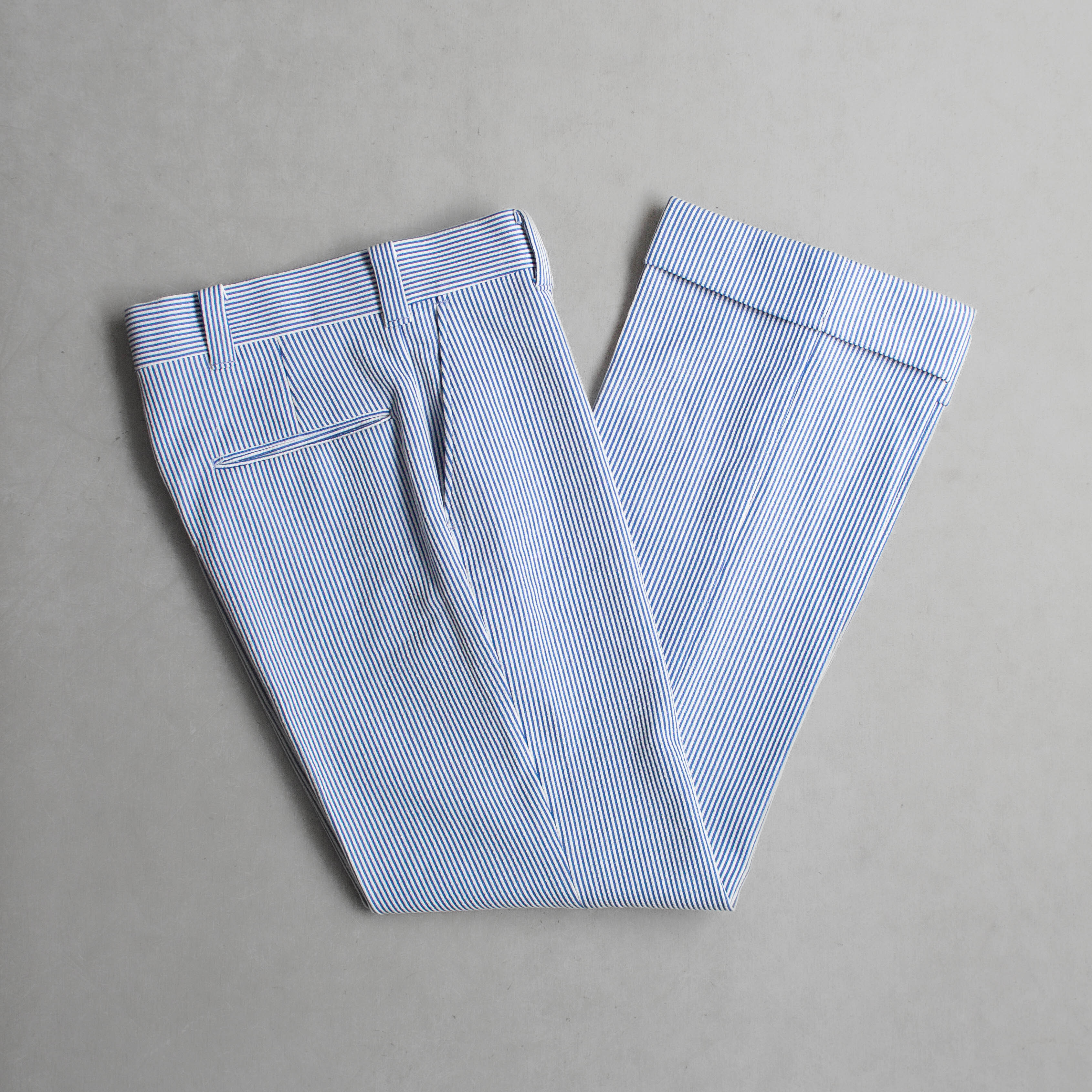 JC PENNEY STRIPE FLARE PANTS 美國 藍色 條紋 聚酯纖維 靴型 喇叭 長褲