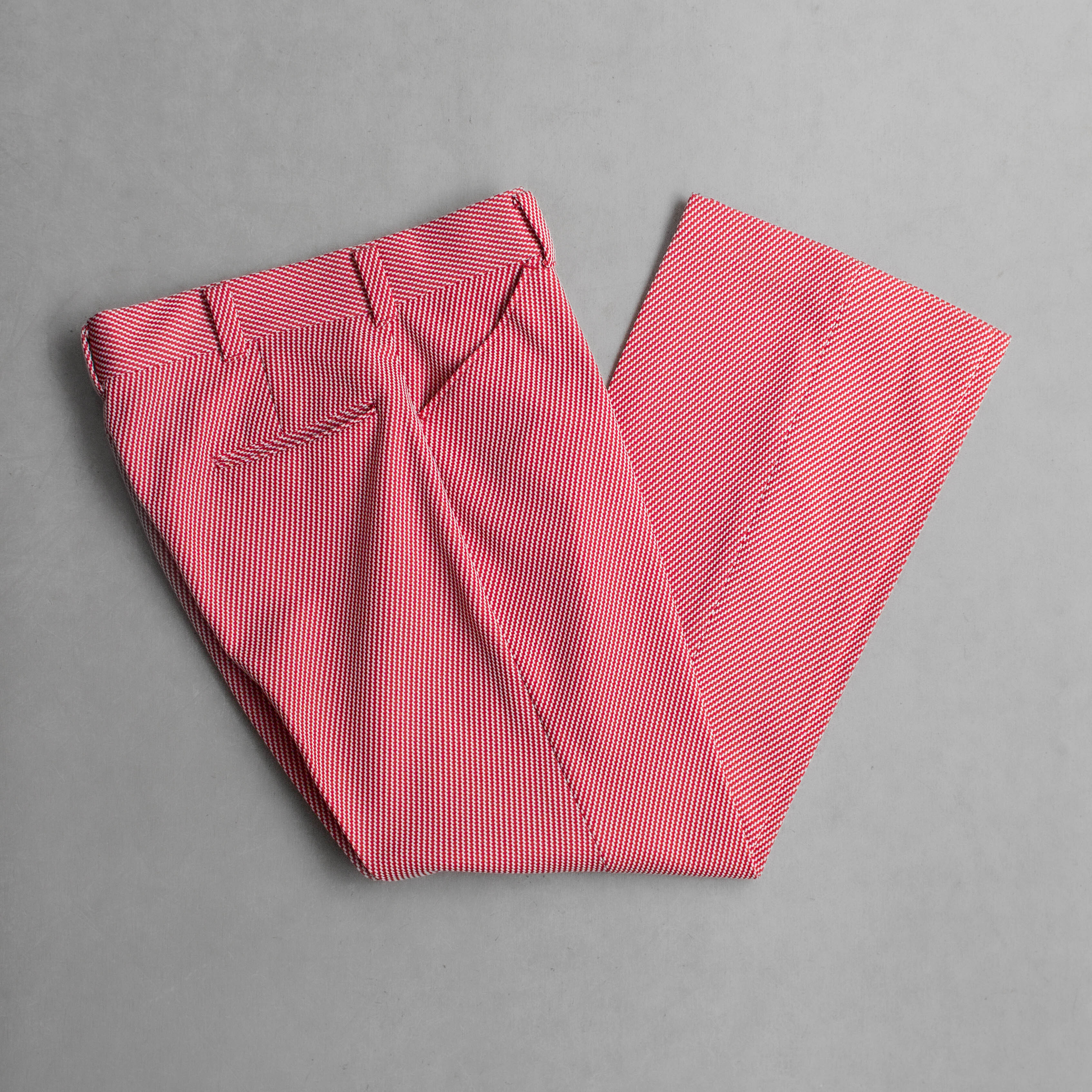 VINTAGE STRIPE FLARE PANTS 美國 紅色 條紋 聚酯纖維 靴型 喇叭 長褲