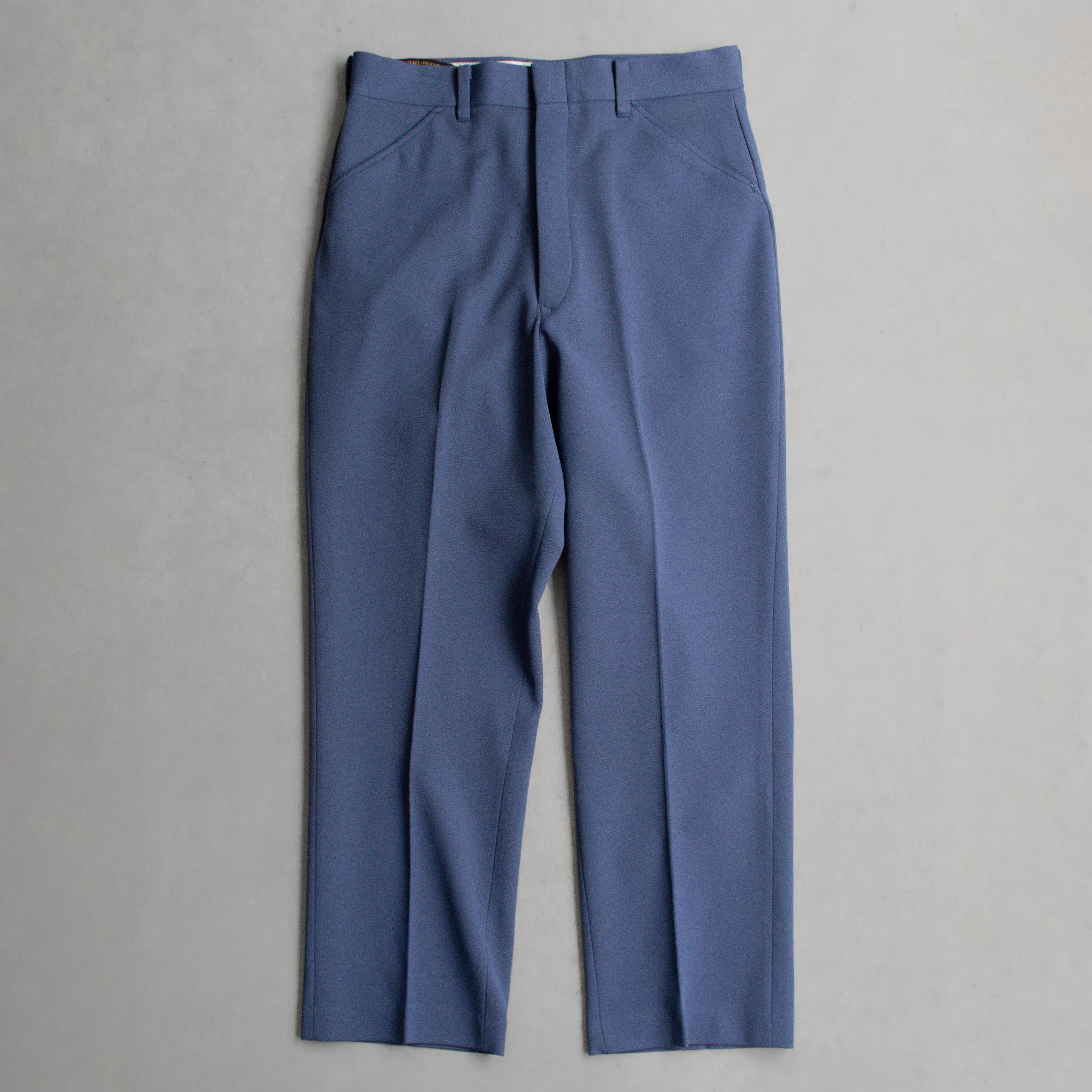 SEARS PERMA PREST PANTS 美國 藍色 素面 聚酯纖維 直筒 長褲