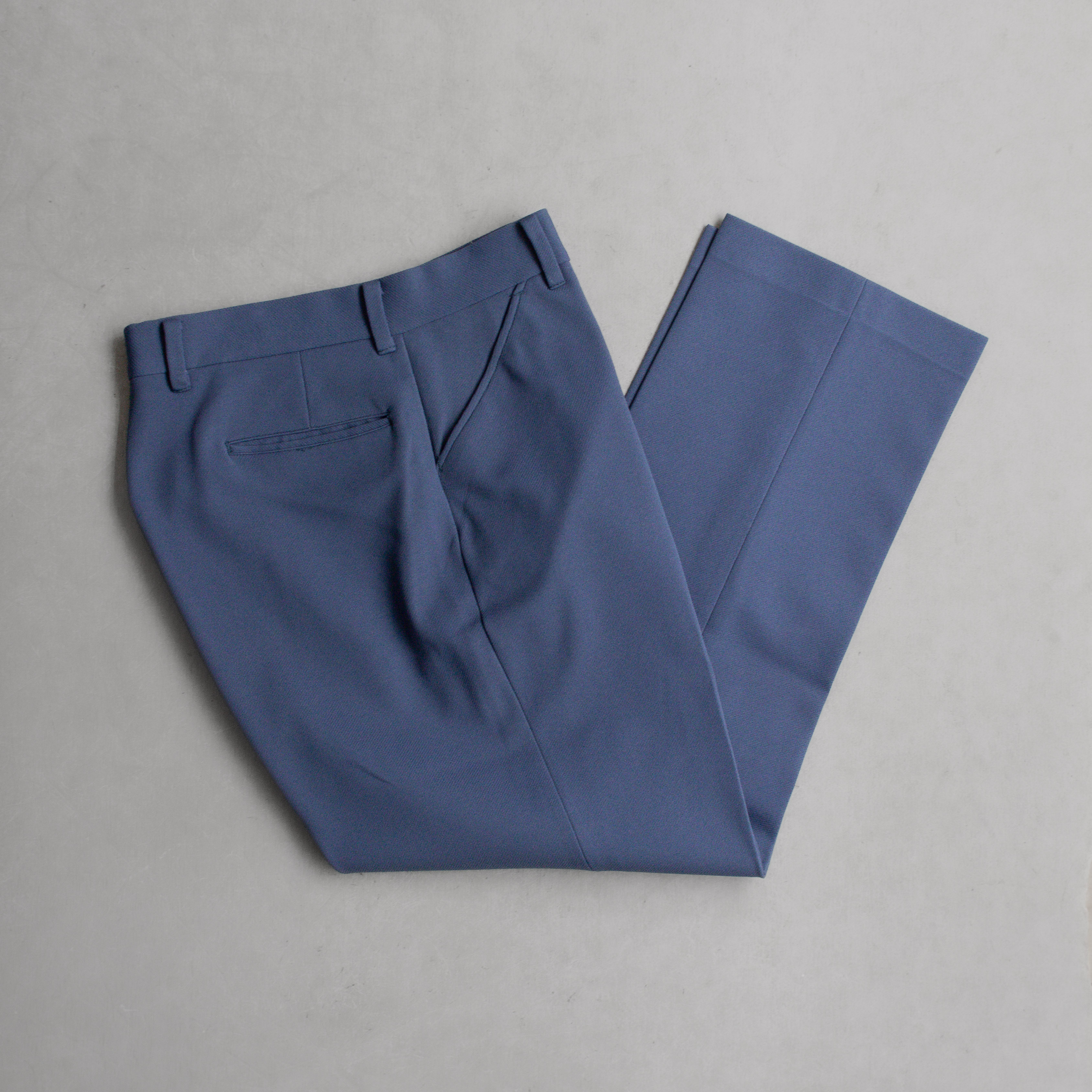 SEARS PERMA PREST PANTS 美國 藍色 素面 聚酯纖維 直筒 長褲