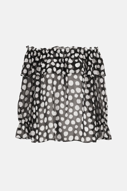 1LS0511-043 [LUISA SPAGNOLI] Balera 露肩襯衫 Var Nero Pois Bianco(3155) #542934 (EU)