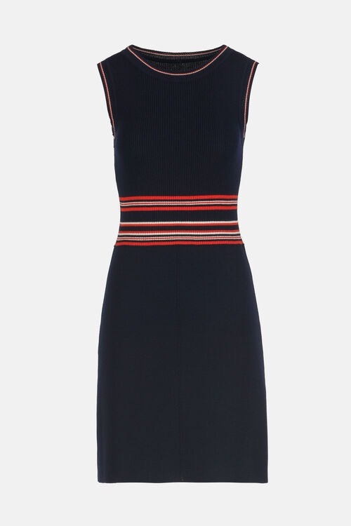 1LS0511-013 [LUISA SPAGNOLI] Marciano 針織迷你連身裙 Blu_Arancio_Panna(1206 15580202) #100312 (EU)