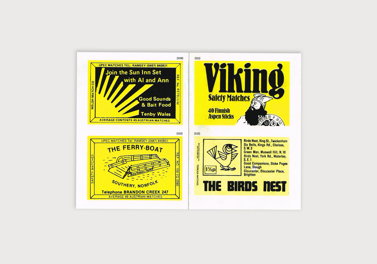 Jumbo Press - UK PUB Matchbox Labels