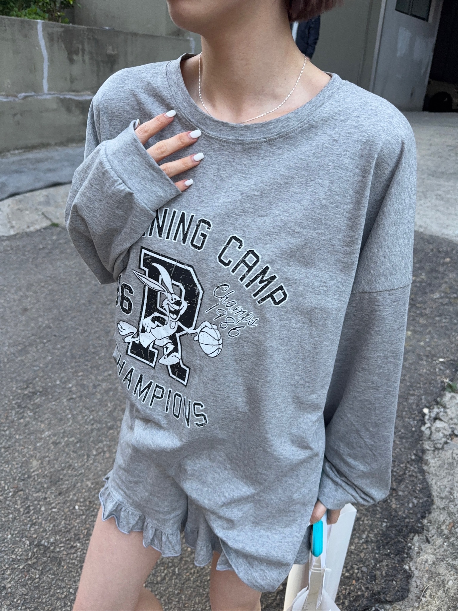 M43/ Bunny Camp 長袖上衣+荷葉邊短褲 SET