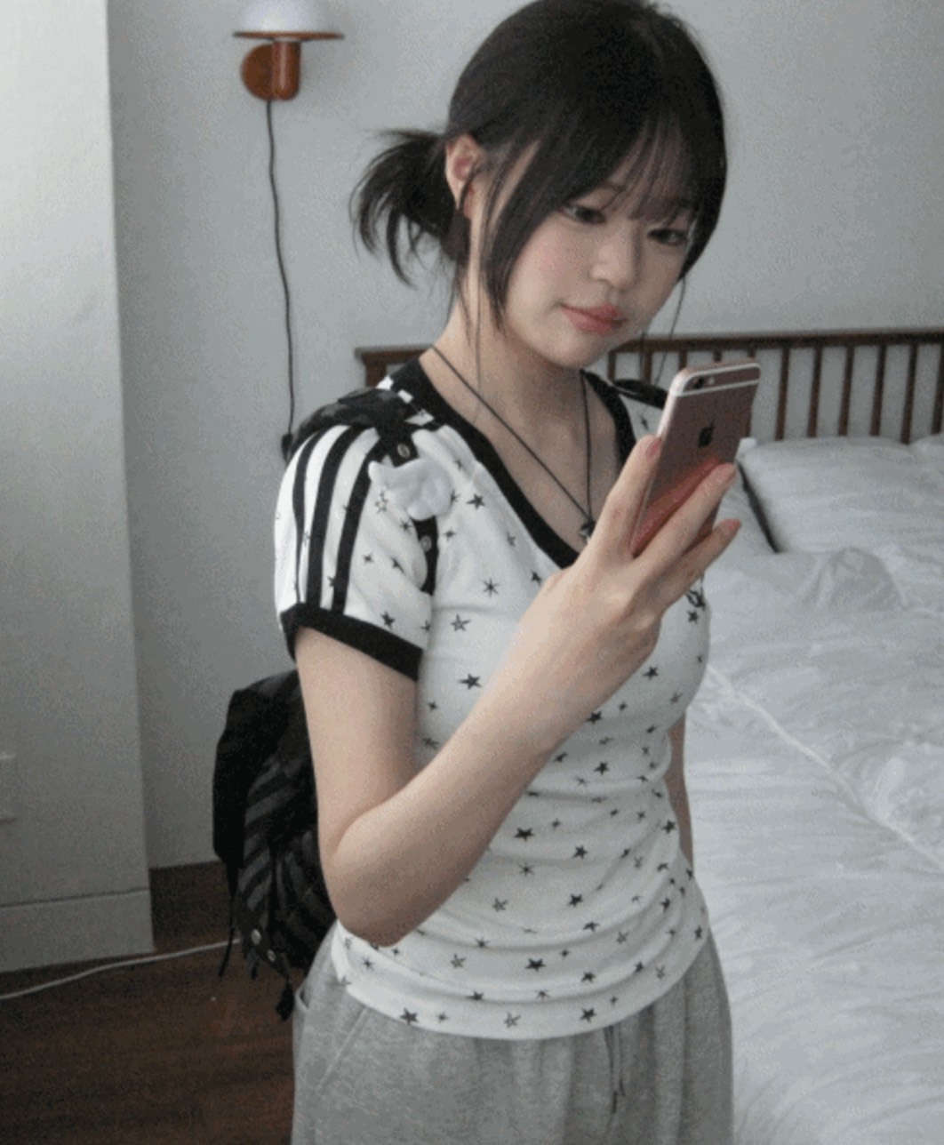 星星V領上衣 合身上衣 修身上衣