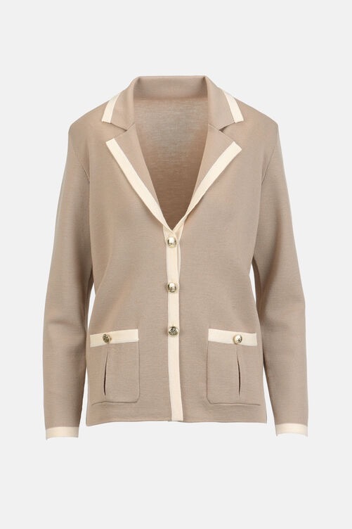 1LS0511-018 [LUISA SPAGNOLI] Meridien 翻領外套 Beige_Panna(1137 0202) #100357 (EU)