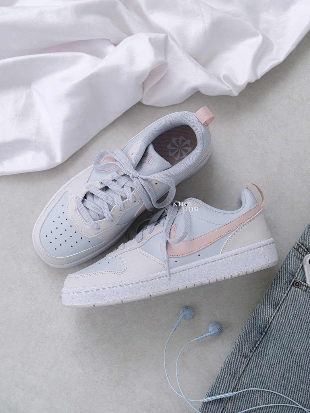 【預購】NIKE COURT BOROUGH LOW GS 蜜桃冰藍 大童鞋 DV5456-404