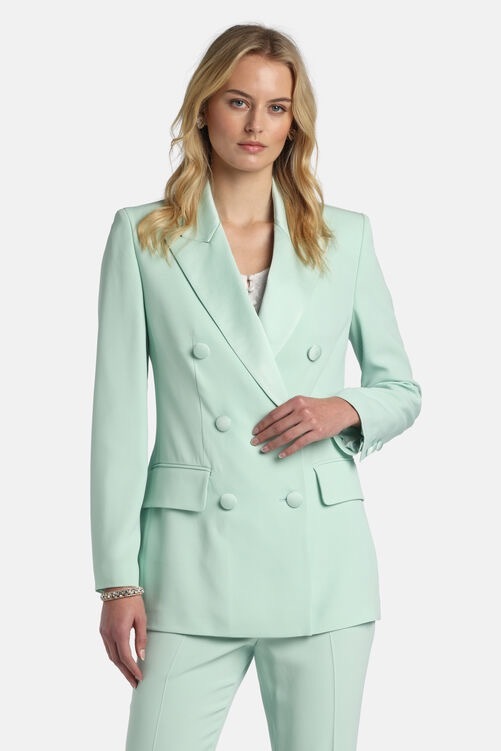 1LS0511-033 [LUISA SPAGNOLI] Velo 優雅雙排扣外套 VerdeGiada(0509) #542867 (EU)