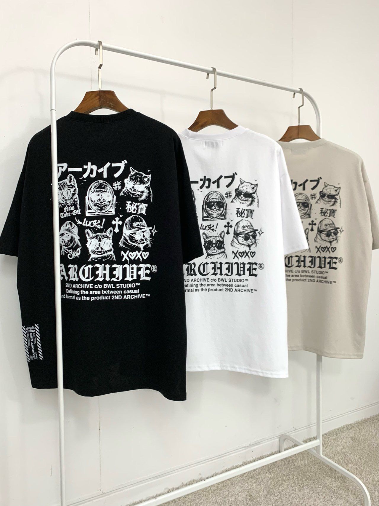 貓仔圖案英文字短袖Tee 2nd-363T