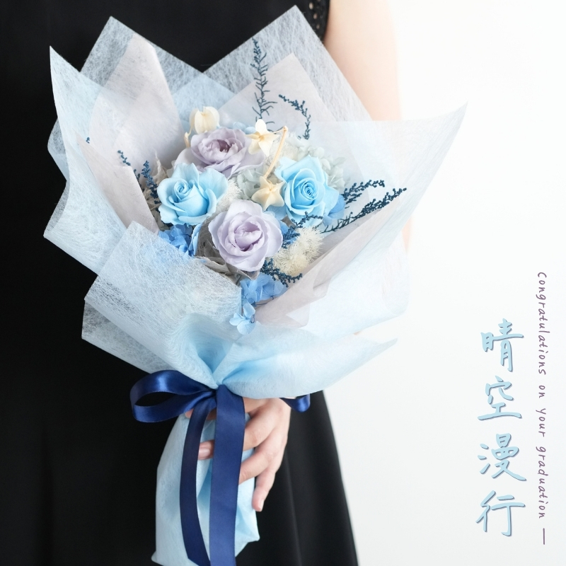 【Pei Pei House 沛沛屋】2026畢業限定手作永生花束｜晴空漫行