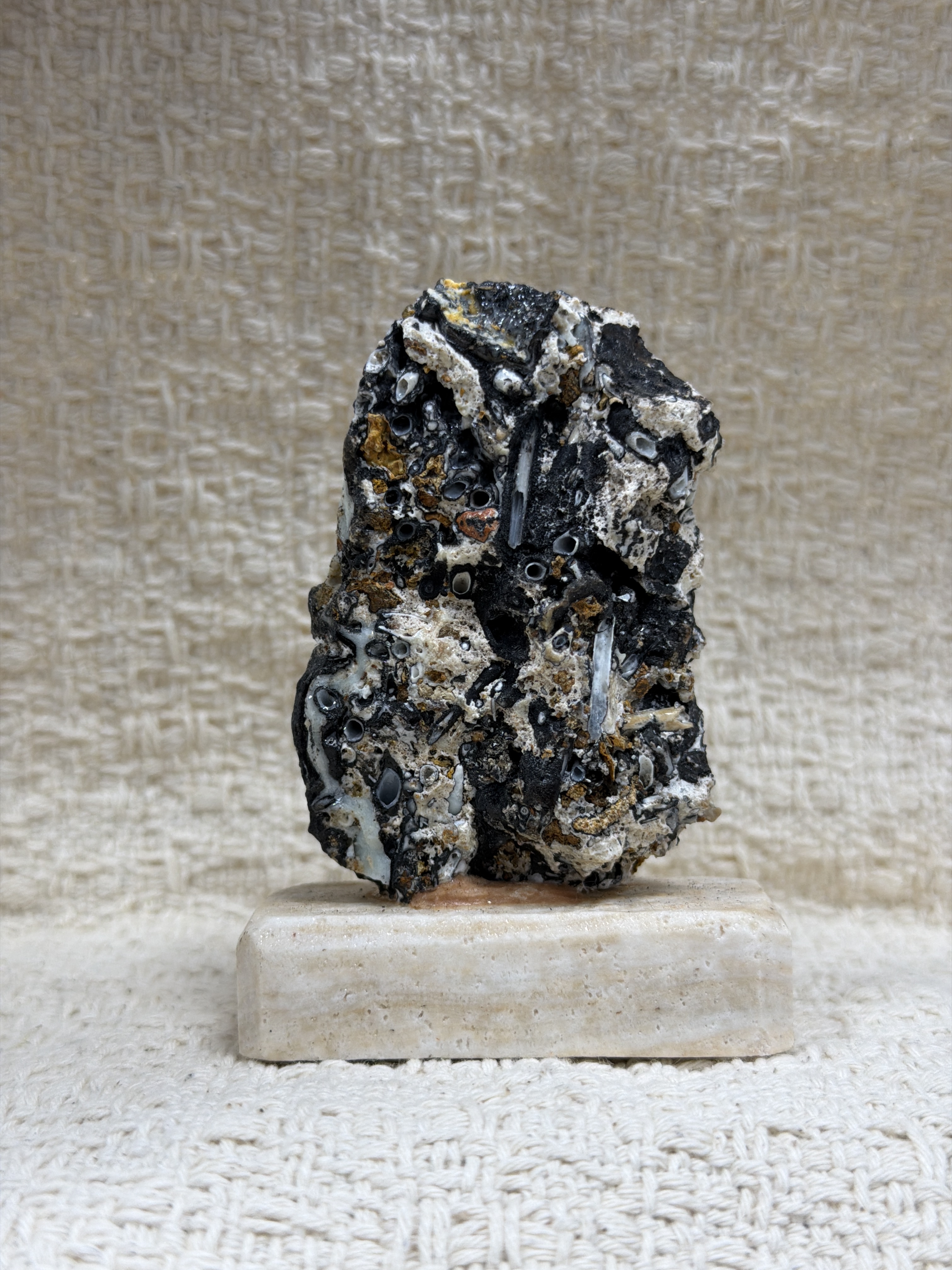 SS47 泰國黑靈骨小立礦黑白 約8.5CM