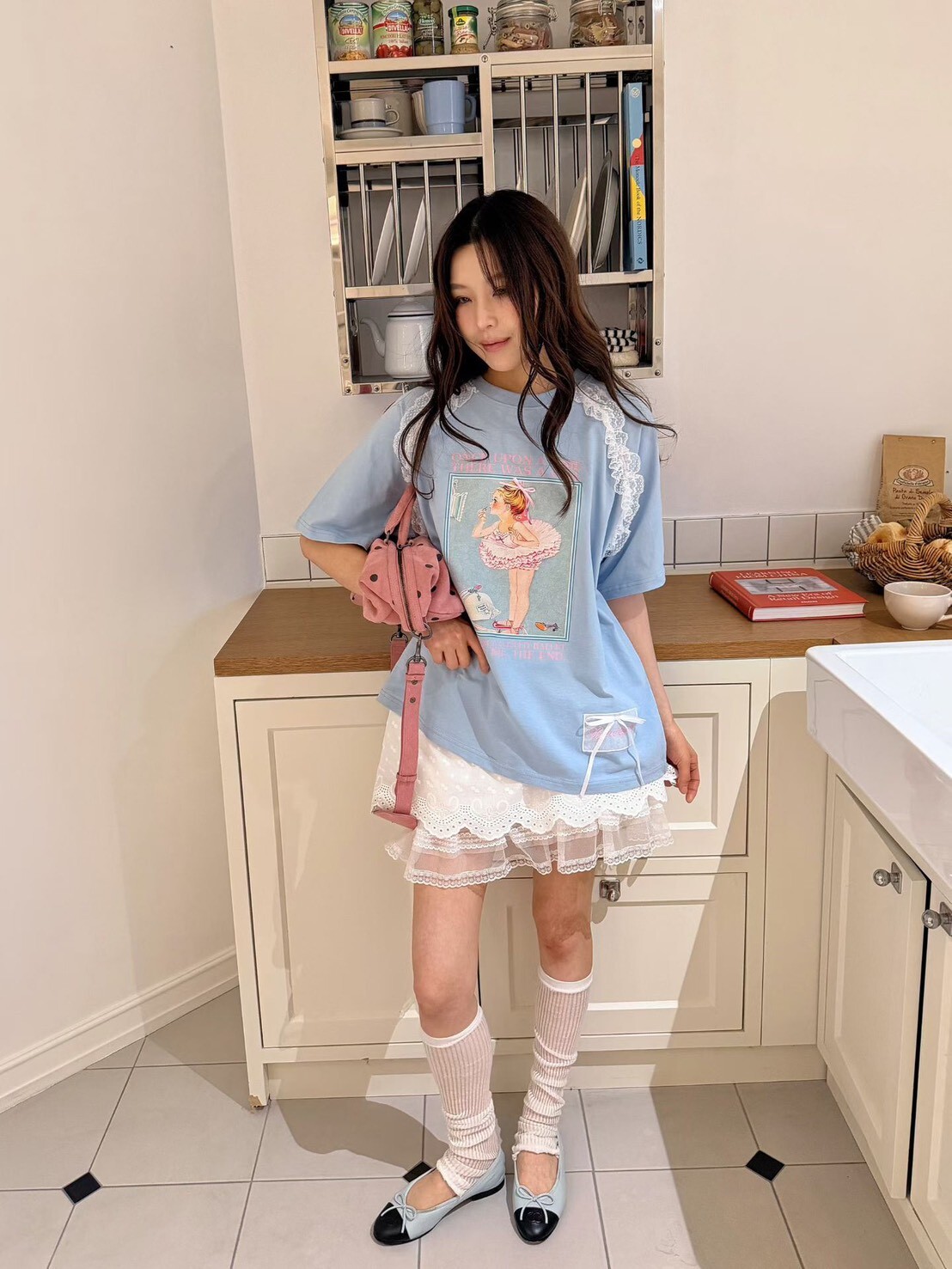 芭蕾女孩短袖T