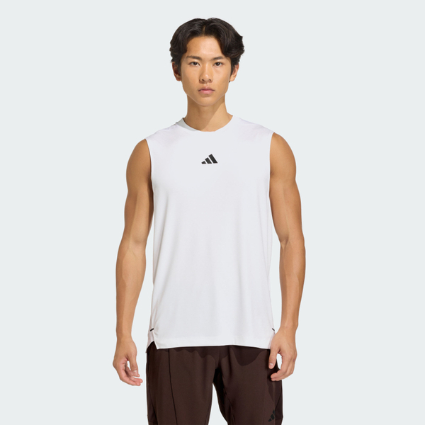 Adidas 愛迪達 D4t Primelft Ta KD0376 男 背心 運動背心 白 亞版 涼感 吸濕排汗