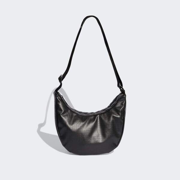 Adidas Gl Pouch JX4030 女 側背包 肩背 斜背 黑 半月包 金屬感 防撕裂