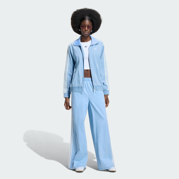 Adidas 愛迪達 Denim Fb Tt KW8757 女 立領外套 運動外套 休閒穿搭 淺藍牛仔 亞版