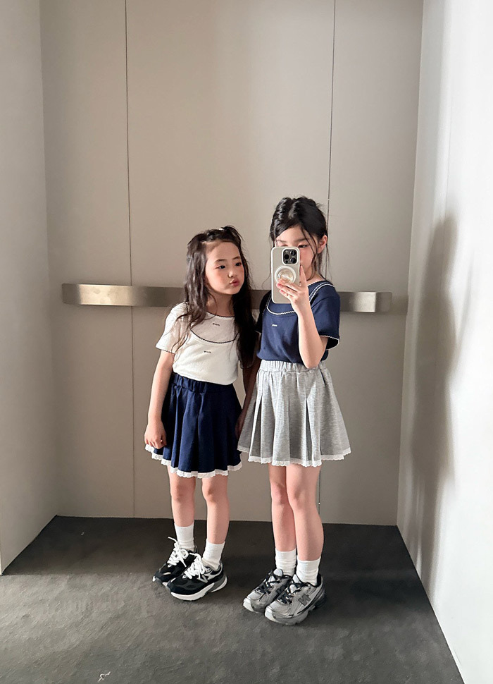 正韓夏CCOMMA 兩色撞色包邊上衣