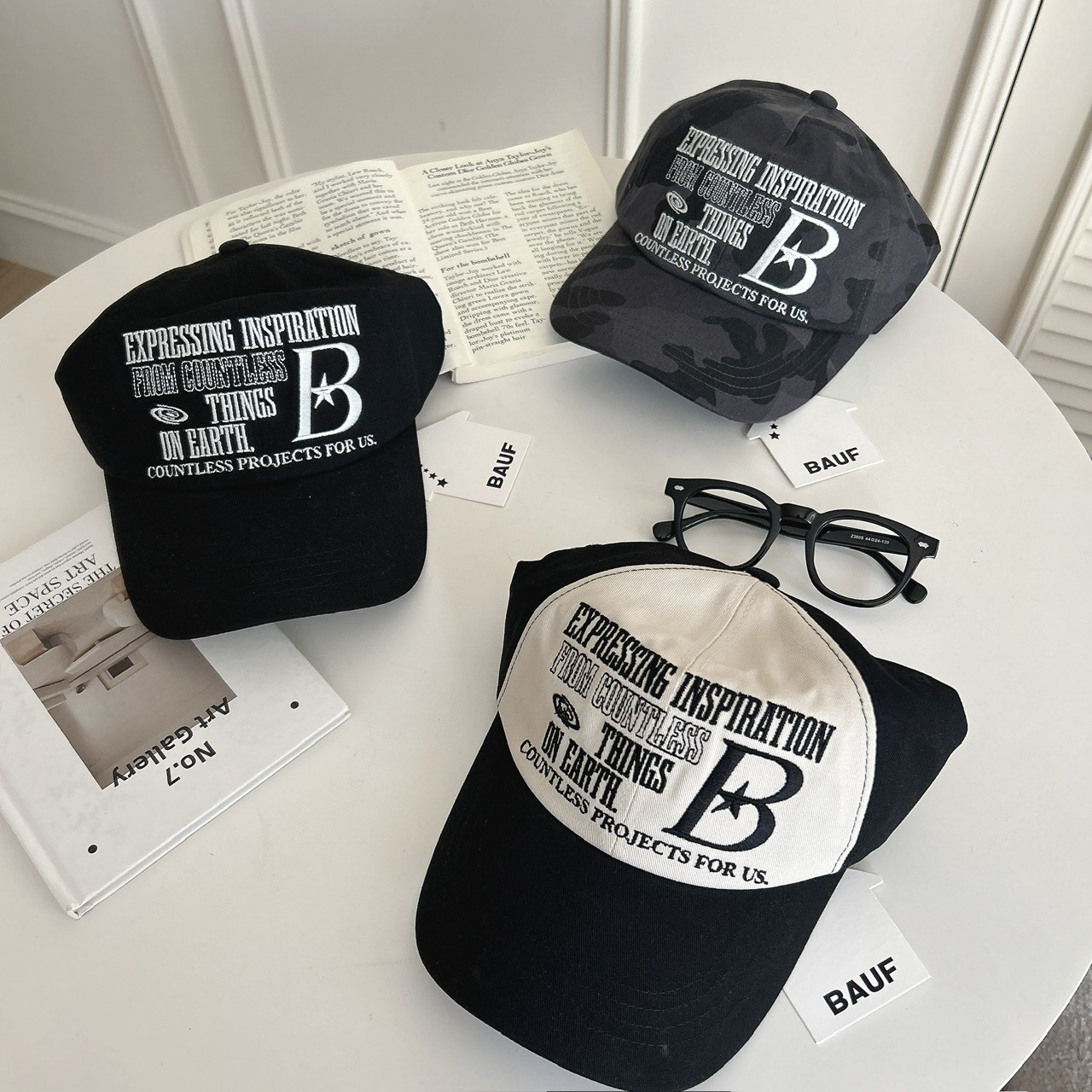 （現貨）韓牌 BAUF B logo 文字 老帽 BAUF04