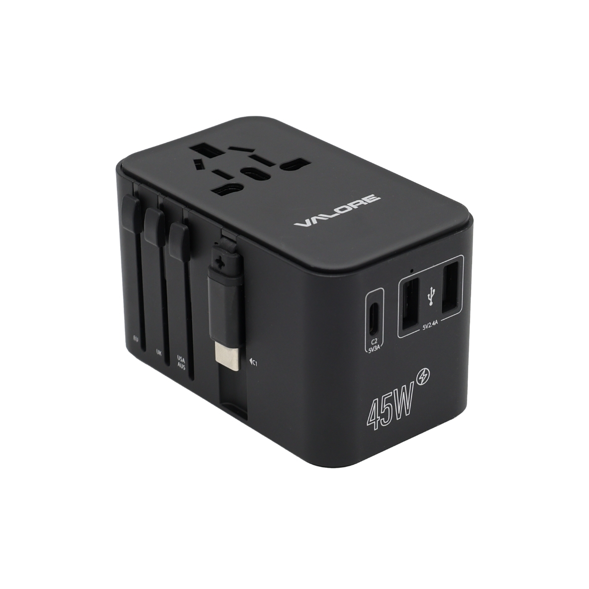 【Valore UTA-001】全方位伸縮線全球旅行轉接器 (45W)
