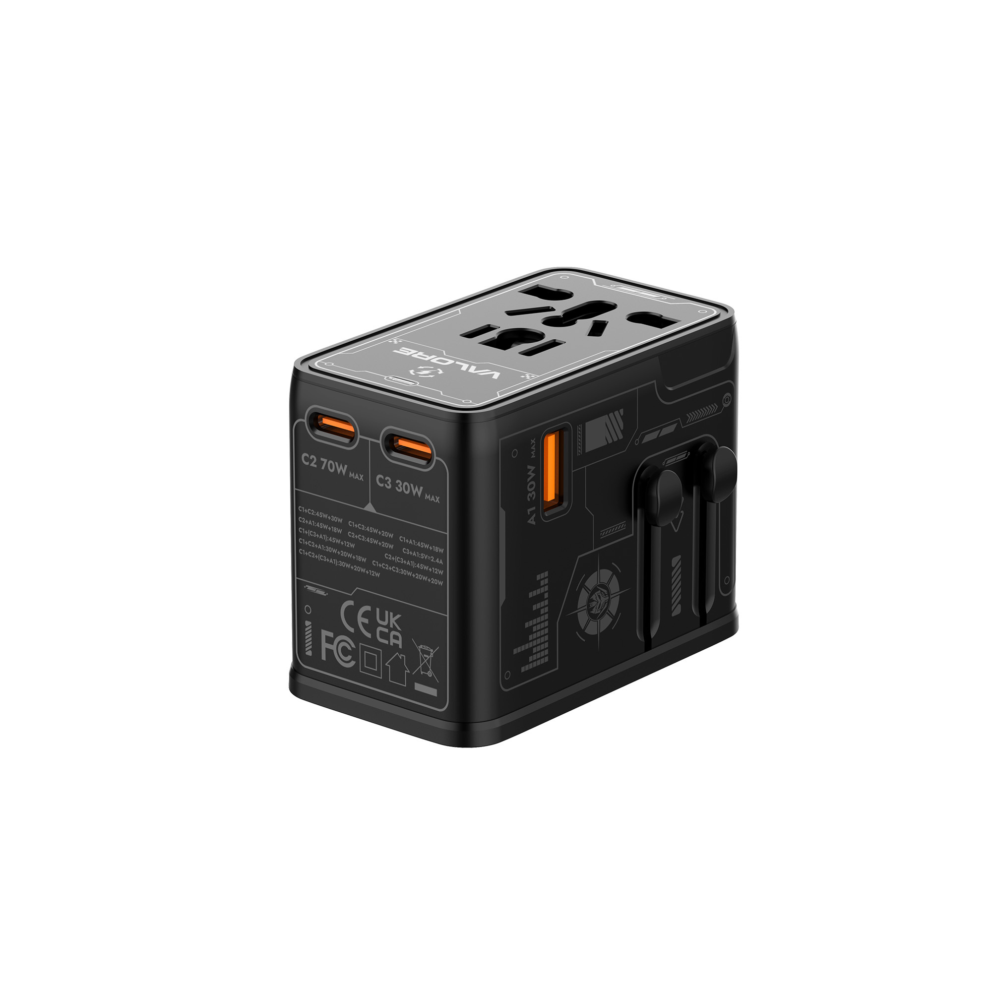 【Valore UTA-016】75W 全球通用旅行轉接器 (PD 快充版)