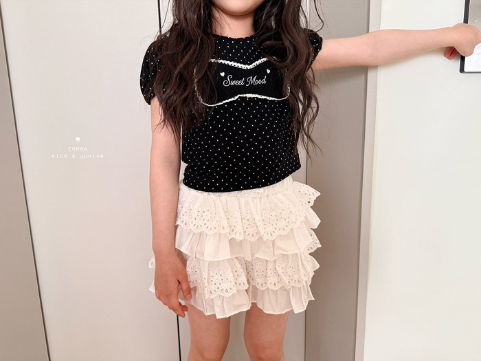正韓夏CCOMMA 兩色日系女孩點點上衣