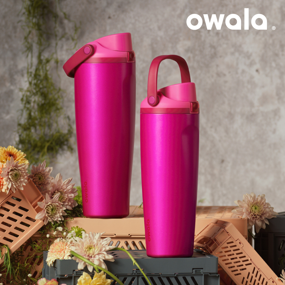 Owala® FreeSip Sway 不鏽鋼 雙飲口吸管手提水壺|890ml