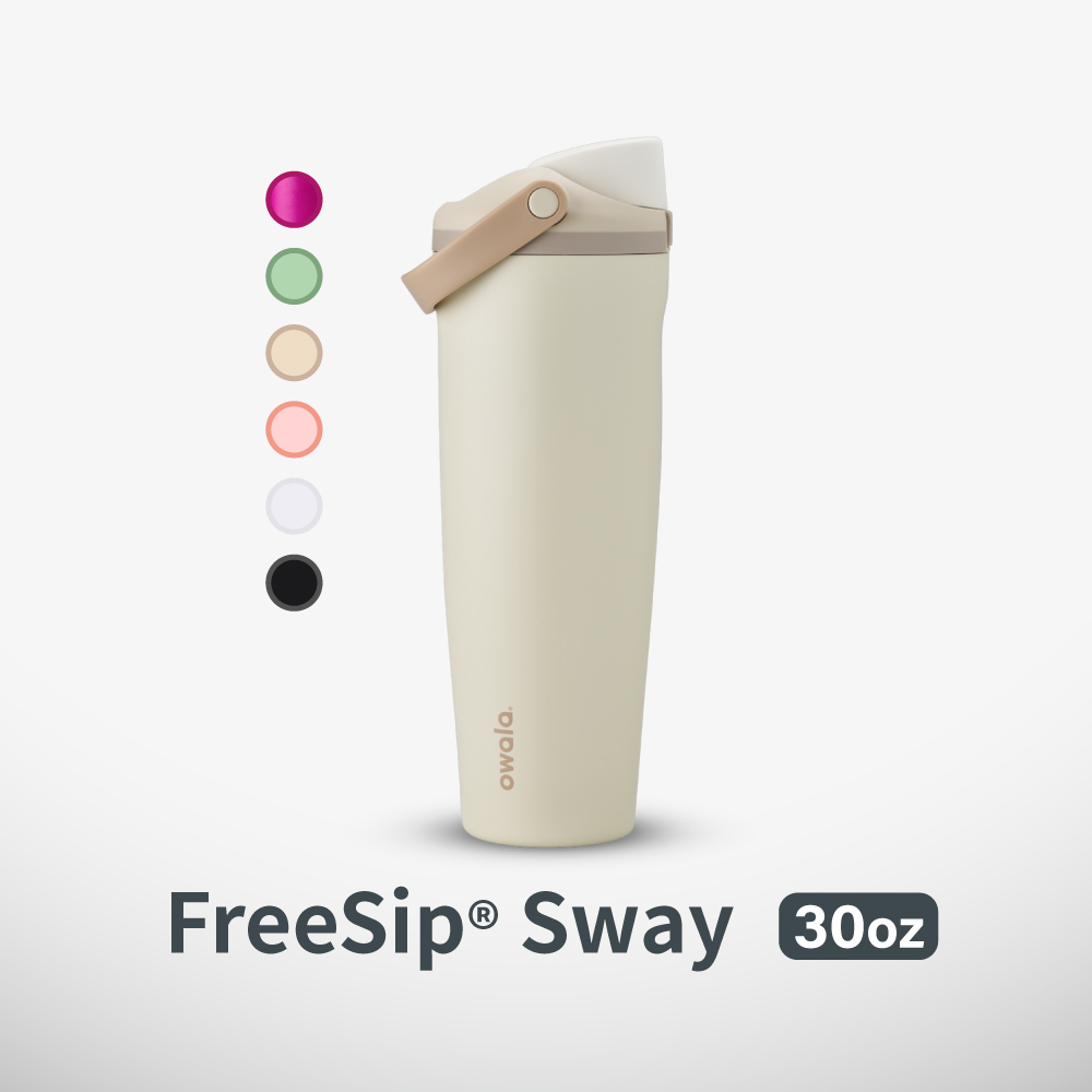 Owala® FreeSip Sway 不鏽鋼 雙飲口吸管手提水壺|890ml