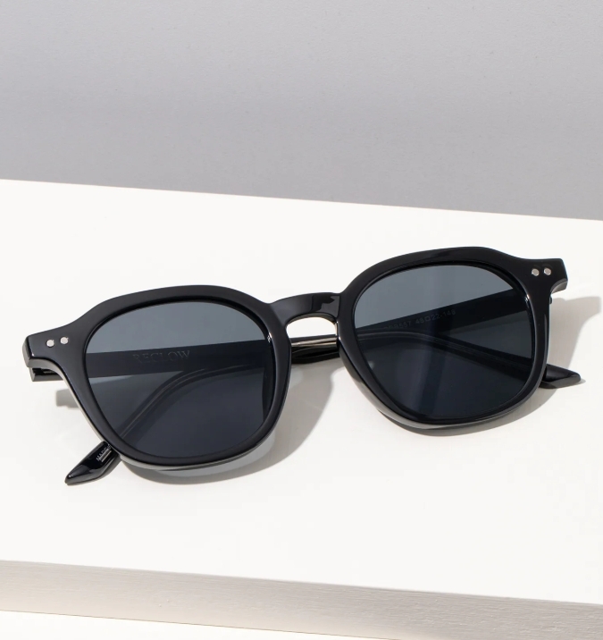 (A1) BB557 BLACK SUNGLASS UV400  - RECLOW #1805RL