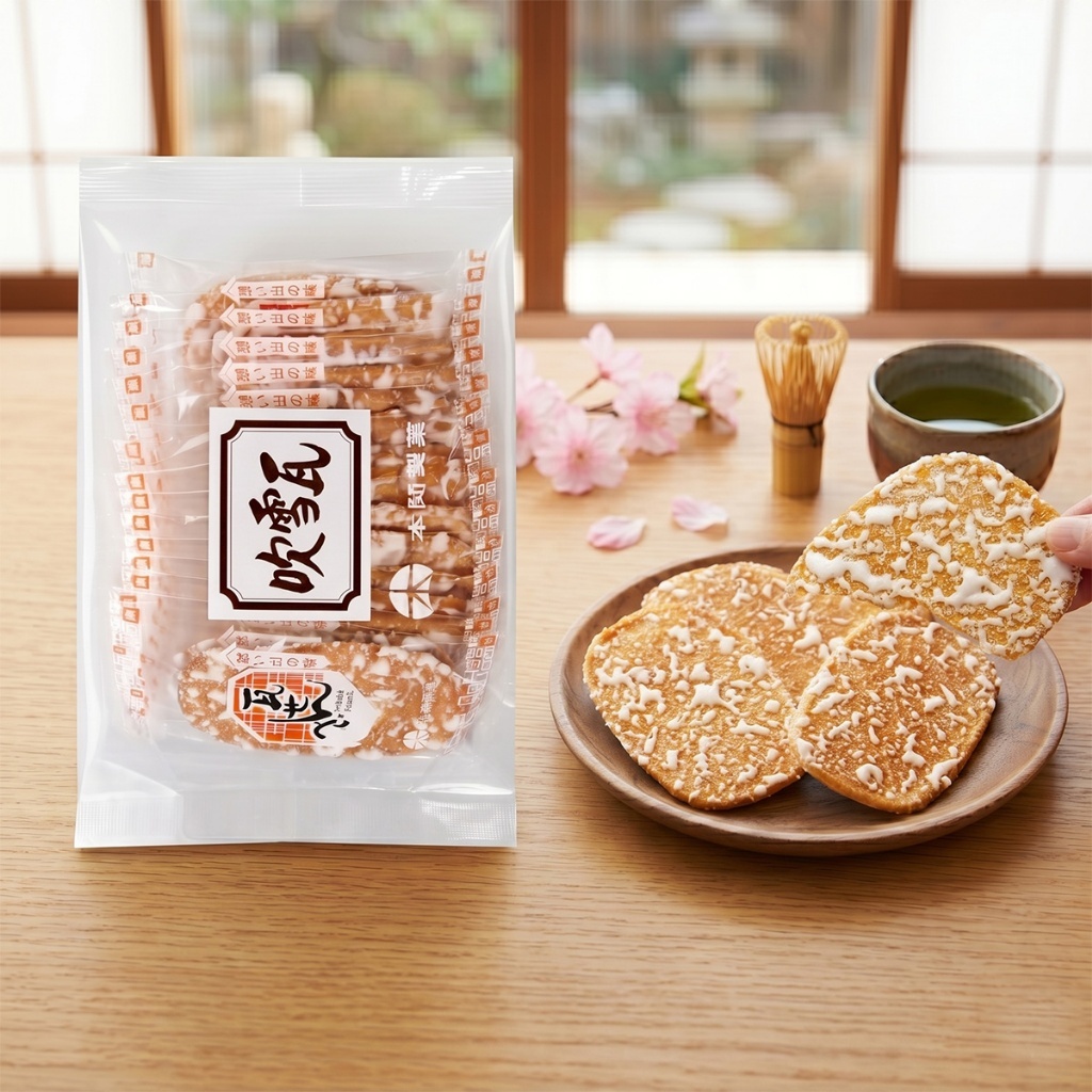 日本 本間 吹雪瓦 煎餅 84g