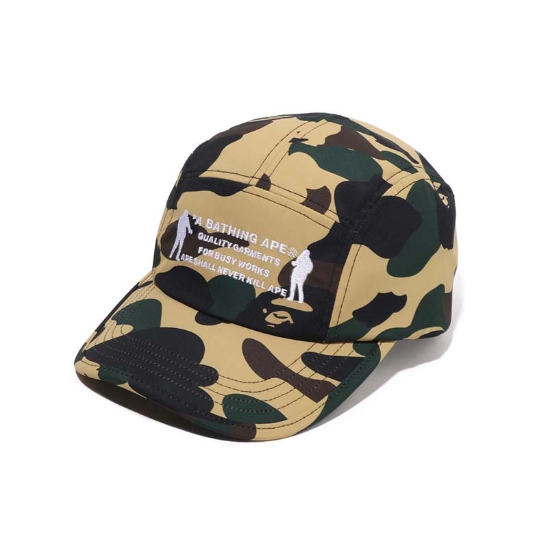 BAPE 1st Camo Jet Cap 猿人 迷彩 帽子 黃色 1L30180008-YW [台灣現貨]