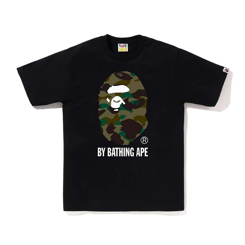 BAPE 1st Camo By Bathing Ape Tee 猿人 綠迷彩 短袖 黑色 1J80110017-BN [台灣現貨]