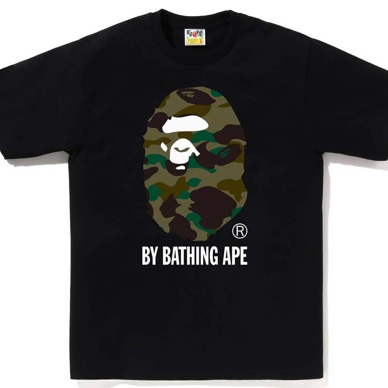 BAPE 1st Camo By Bathing Ape Tee 猿人 綠迷彩 短袖 黑色 1J80110017-BN [台灣現貨]