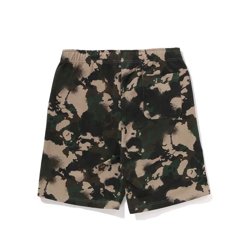 BAPE Map Camo Regular Fit Shark Sweat Shorts 鯊魚 噴墨迷彩 短褲 綠色 1L30153001-GN [台灣現貨]