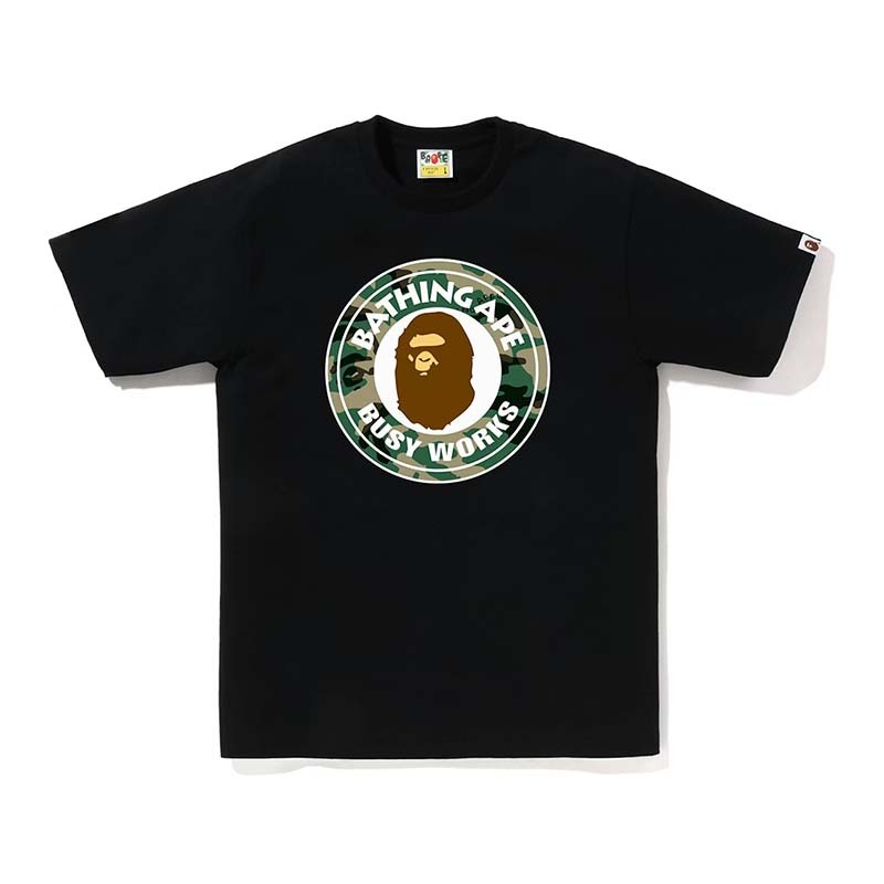 BAPE Woodland Camo Busy Works Tee 猿人 迷彩 短袖 黑色 1J30110031-BK [台灣現貨]