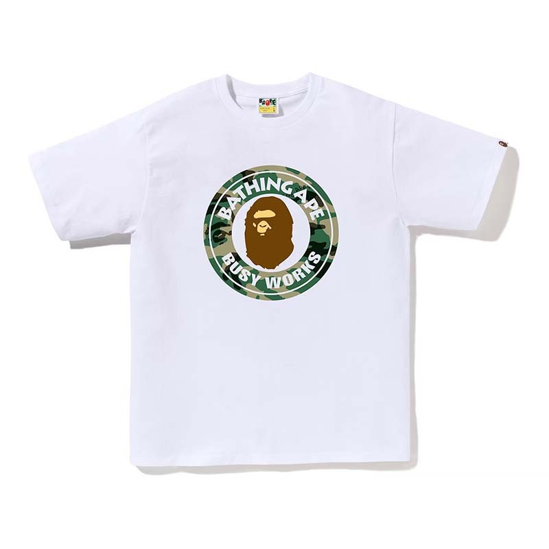 BAPE Woodland Camo Busy Works Tee 猿人 迷彩 短袖 白色 1J30110031-WE [台灣現貨]