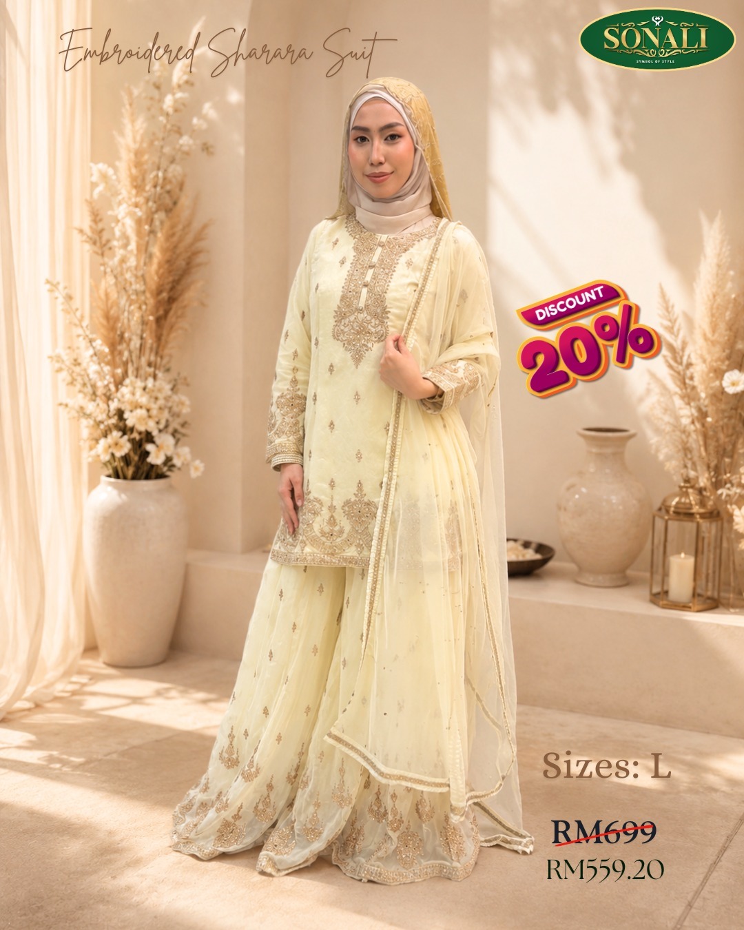Sonali's Premier Quality Embroidery Sharara Suit / Palazzo Suits ( Pls refer Image)