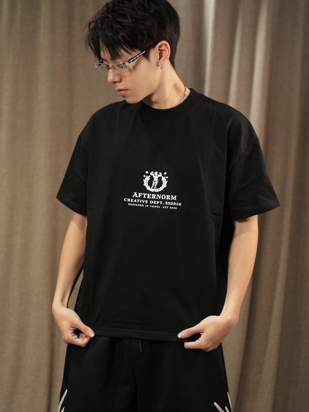 AFTERNORM 肌肉 美式 短寬版 #短袖