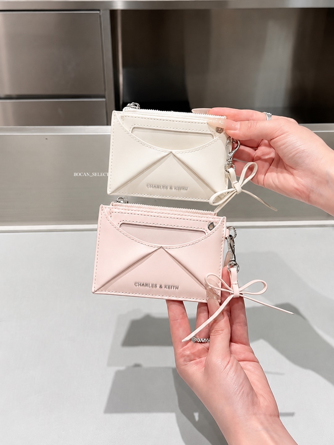 CHARLES&KEITH  小CK 多功能 蝴蝶結 卡包 二色