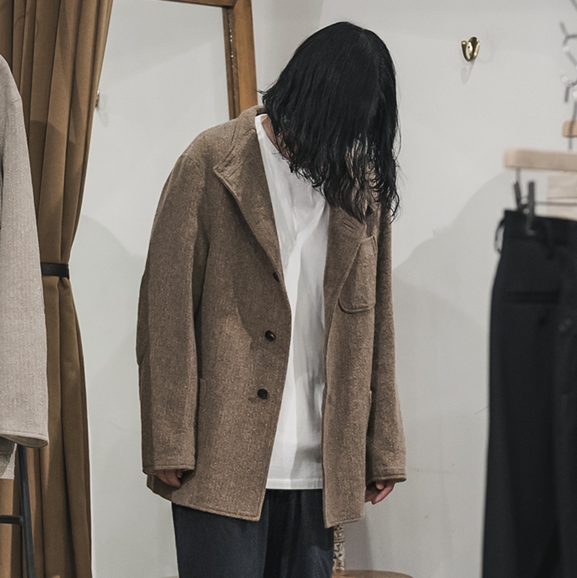 LAST PCS: A.PRESSE TWEED HUNTING JACKET - BROWN SIZE 1 PRE ORDER ITEM (預訂中)