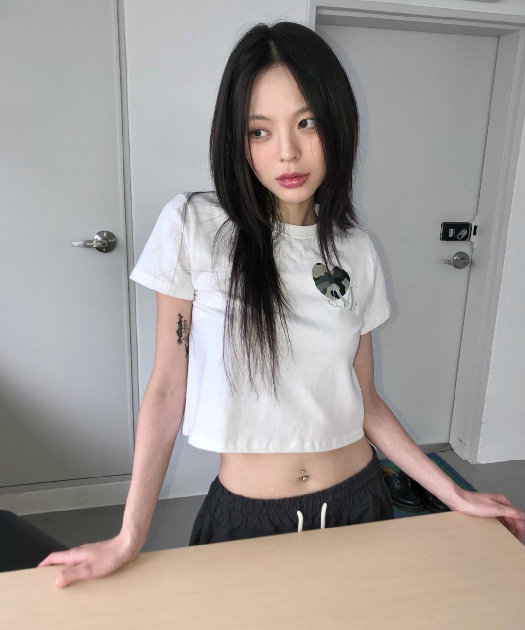 #預購 🇰🇷韓國26春夏 MUCENT 愛心迷彩小Logo 短袖上衣 M32